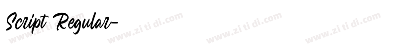 Script Regular字体转换